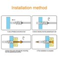 thumbnail image 4 of JUIDINTO Self Drilling Drywall Anchors with Tapping Screws Hollow Wall Anchor Screw Kit (Plastic), 4 of 8