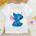 thumbnail image 3 of Camiseta de algodón para niños, camiseta de dibujos animados de Disney Lilo Stitch, camiseta de manga linda de Stitch, camiseta gráfica Y2k, camisetas para niñas y niños, 3 of 5