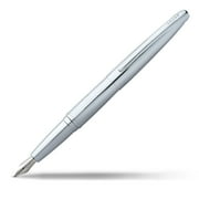 Cross ATX Refillable Fountain Pen, Medium Nib, Includes Premium Gift Box - Pure Chrome