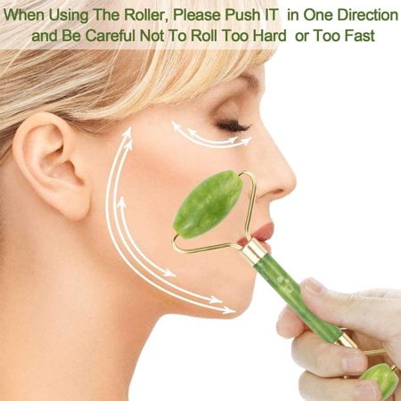 EAONE Jade Roller Eyes Facial Skin Massage Kits with 2 Pieces Face Gua Sha Tools for Face, Eyeball, Neck, Body Massage 4 Pack tools, 2 Pack