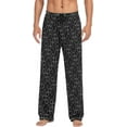 thumbnail image 2 of White Circle Black Men's Pajama Pants Lightweight Sleepwear Bottom Lounge Pants, 2 of 6