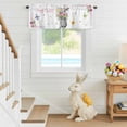 thumbnail image 6 of Valance Curtains for Kitchen Windows Happy Easter Words Watercolor Bunny Rod Pocket Valance Spring Flowers Short Window Curtain Topper for Bedroom Living Room Bathroom 42x12in,1&nbsp;Panel, 6 of 9