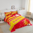 thumbnail image 3 of Erosebridal Rugby Sports Bedding Set Twin Size Kansas Comforter Set American Football Gifts for Football Fans Women Men Football City Comforter Football Duvet Set Red Yellow Room Decor, 3 of 7