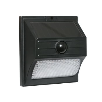 Mainstays Solar Powered Wall  Outdoor LED Motion Activated Deck Light, 5-100 Lumens