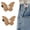 Brown, variant on Detachable Butterfly Clips, Reusable Waist Tightener for Loose Jeans & Pants - Fits Jackets, Coats, Shirts, Overalls