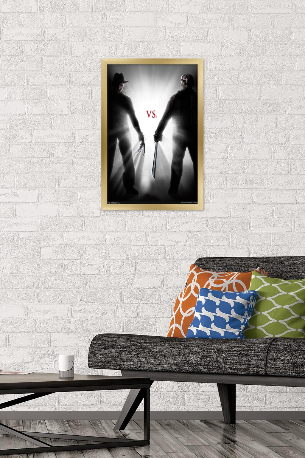 Freddy vs. Jason - Light Wall Poster, 14.725" x 22.375", Framed