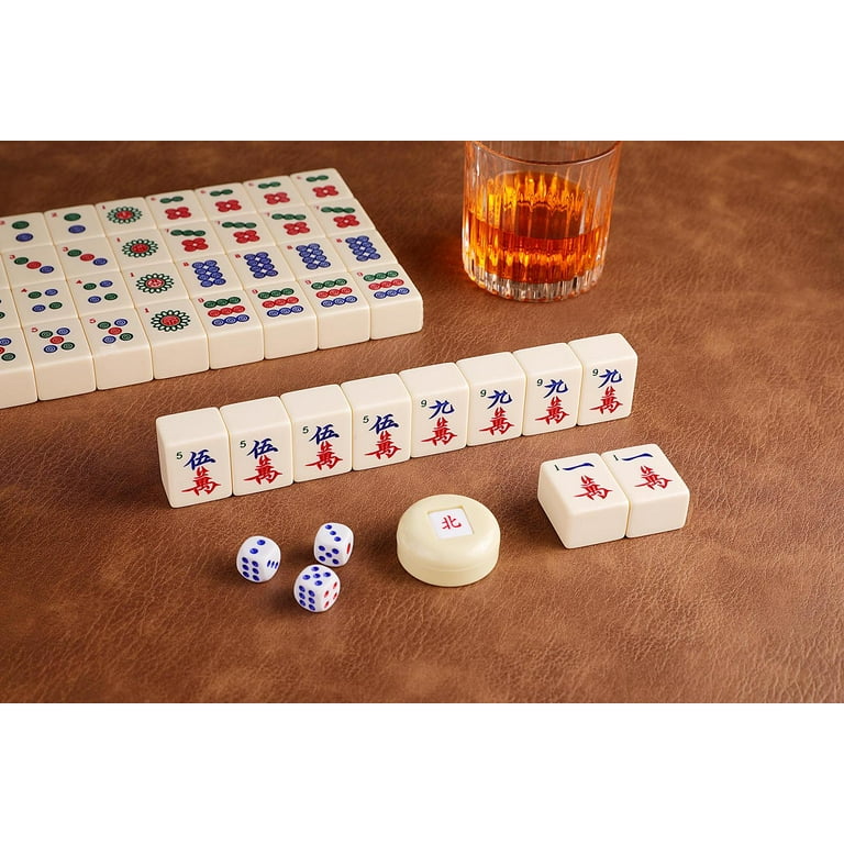 American Mahjong Set Complete Mah Jongg Game Set by Mose Cafolo - Red