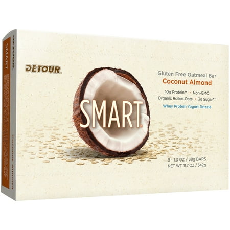 - Detour SMART Bar, Coconut Almond, 10g Protein, 9 Ct