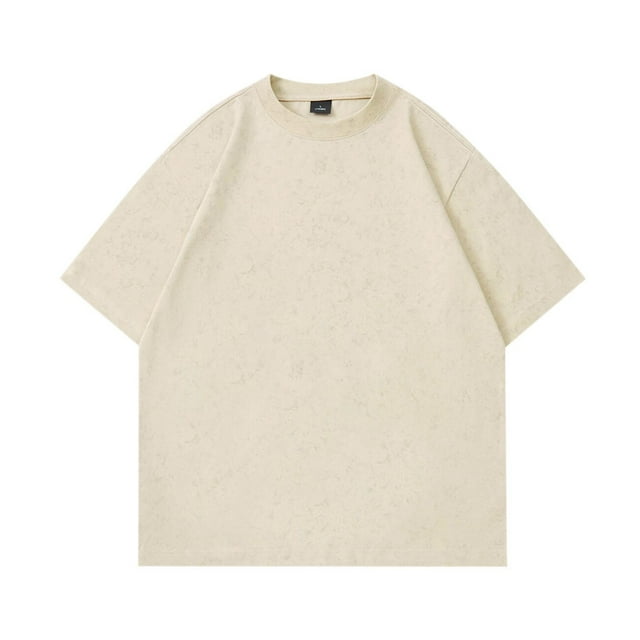 pstuiky Camisas de manga corta para hombre, Camisas casuales de manga corta con cuello redondo y diseño conciso de color liso para hombre camisetas de hombre xxxl