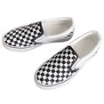 thumbnail image 3 of Zapatilla De Lona,Zapatillas De Deporte Sin Cordones A Cuadros Con Parte Superior Baja A Cuadros Para Mujer Zapatillas Sin Cordones De Lona Con Acabado De Lujo, 3 of 8