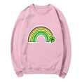 thumbnail image 7 of Funny St Patricks Day Shirt Women Four Leaf Clover Rainbow Graphic Sweatshirt Crewneck Long Sleeve Pullover Tops St Patrick Day Shirts Women, 7 of 7