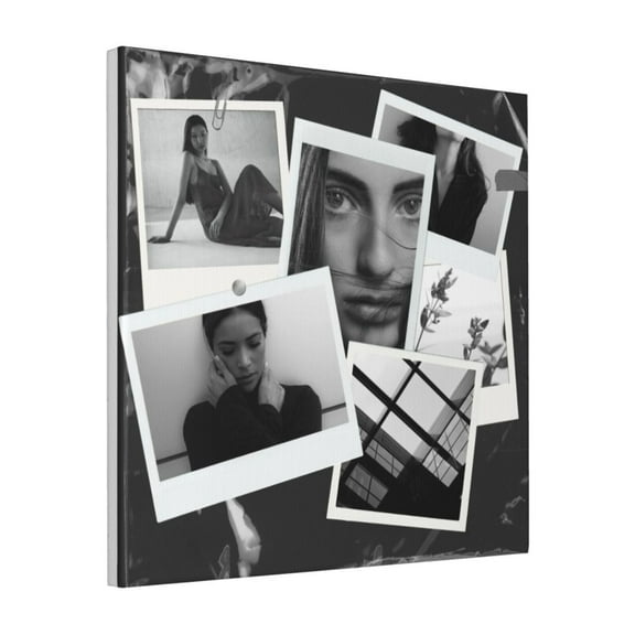 Custom Canvas Prints Dark Cameria Personalized Photo Image Collage DIY Framed Kit Wall Art Picture Room Decor 18x18 inch