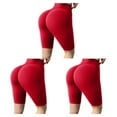 thumbnail image 2 of Minnieouse Gimnasio en casa Mujeres Poliéster Yoga Shorts Niñas Jogging Ciclismo Entrenamiento Cintura alta Deportes Pantalones cortos Type1 NO1, 2 of 6