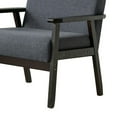 thumbnail image 4 of Gala 3 Piece Sofa and Chairs Set, Gray Fabric, 2 Pillows, Black Wood Frame, 4 of 5