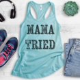 thumbnail image 2 of Mama Tried Tank Top, Ladies Racerback Tank Top, Southern Girl Tank, Wild Child Tank, Wild Girl Tank, Cancun, Medium, 2 of 3