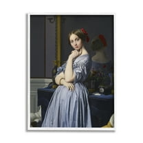 Stupell Industries Comtesse d Haussonville Jean Auguste Dominique Ingres Countess Painting Painting White Framed Art Print Wall Art, Design by one1000paintings