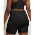 thumbnail image 2 of Hanes Women's Stretch Jersey Bike Shorts, 7" Black S, 2 of 5