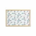 thumbnail image 1 of Aqua Jellyfish Wall Art with Frame, Cartoon Style Layout of Nautical Silhouettes Squid Marine Themed, Printed Fabric Poster for Bathroom Living Room, 35" x 23", Multicolor, by Ambesonne, 1 of 2