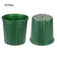 thumbnail image 3 of Uxcell 9'' Plastic Plant Nursery Pots Flower Starting Container, Green 10 Pack, 3 of 7