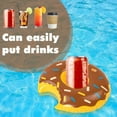 thumbnail image 2 of Water Inflatable Cup Holder Donut Floating Coaster for Swimming Pool Party Decor (Brown), 2 of 6