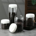 Coffee Beans Vacuum Sealed Tank Transparent Glass Food Storage Jars Household Moisture-proof Air Extraction Airtight Container