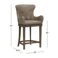 thumbnail image 4 of Hillsdale Furniture Caydena Wood Counter Height Return Swivel Stool, Rustic Gray, 4 of 12