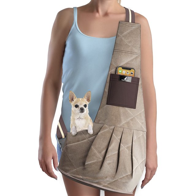 Mascretta Mochila Transportadora para Perros. Sling Pet para Perros y Gatos para Paseos o Viajes Mascretta Mochila para Mascotas
