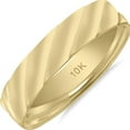 thumbnail image 3 of SZUL Men's Raised Wave Design 5MM Wedding Band in 10K Yellow Gold, 3 of 4