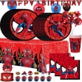 thumbnail image 2 of Decoraciones para fiesta de cumpleaños de Spiderman, vajilla desechable de superhéroe, plato y vaso de papel, servilleta, mantel, pancarta para chico, Baby Shower, 2 of 4