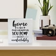 thumbnail image 5 of Zomyto 7x7 Inch Farmhouse Home is Where You Bathroom Wooden Box Sign Wood Block Tabletop Sign, 5 of 8