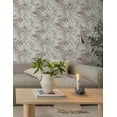 thumbnail image 3 of Stacy Garcia Home Pavestone Fossil Palm Peel and Stick Wallpaper - 20.5 in. W x 10 ft. L Roll, 3 of 7