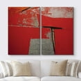 thumbnail image 2 of wall26 Canvas Print Wall Art Set Faded Red Grunge Color Splash Abstract Patterns Digital Art Modern Art Chic Scenic Colorful Multicolor for Living Room, Bedroom, Office - 24&quot;x36&quot;x2 Panels, 2 of 5