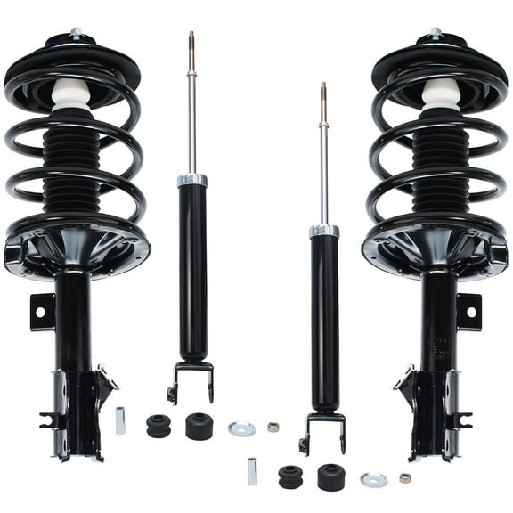 Detroit Axle - Struts Shocks for 2004-2008 Nissan Maxima Complete 2 Front Struts w/Coil Spring 2 Rear Shock Absorbers 2005 2006 2007 Replacement Ready Struts Shocks Assembly