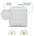 thumbnail image 5 of Delta Children Perry 3 Drawer Dresser with Changing Top and Interlocking Drawers, Bianca White, 5 of 14