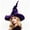 Purple, variant on Adult Wizard and Witch Hats, Large Pointed-Top Wide-Brimmed Magician Costume Hats, Halloween Cosplay Party Accessories, Available in Multiple Colors