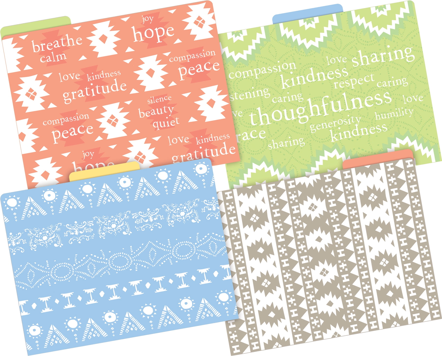 Barker Creek Tab File Folders, Letter Size, Thoughtfulness, Pack Of 36 Folders