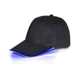 thumbnail image 1 of Gorra de béisbol con luz LED, gorra de béisbol con luz de fibra óptica luminosa para publicidad con luz negra y azul, 1 of 5