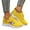 Yellow, variant on Woobling Womens Sneakers Floral Athletic Shoes Mesh Running Shoe Non-Slip Casual Sneaker Women Comfort Lace Up Trainers White 7.5