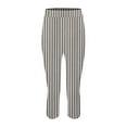 thumbnail image 6 of Comdrip Yoga Pants, High Waisted Knee Length Striped Printed Sports Leggings for Women's Gym Leggings Capri for Women Grey 3XL, 6 of 7