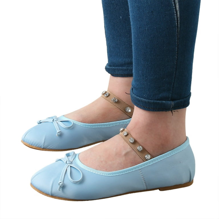 Ladies blue flats sale