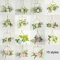 thumbnail image 6 of Floral Hoop Wreath Artificial Rose Flowers Metal Hoop Wreath with Eucalyptus Leaves Geometric Metal Ring Wreath Hanging Wall Hoop Garland for Wedding Nursery Wall Decor, 6 of 9