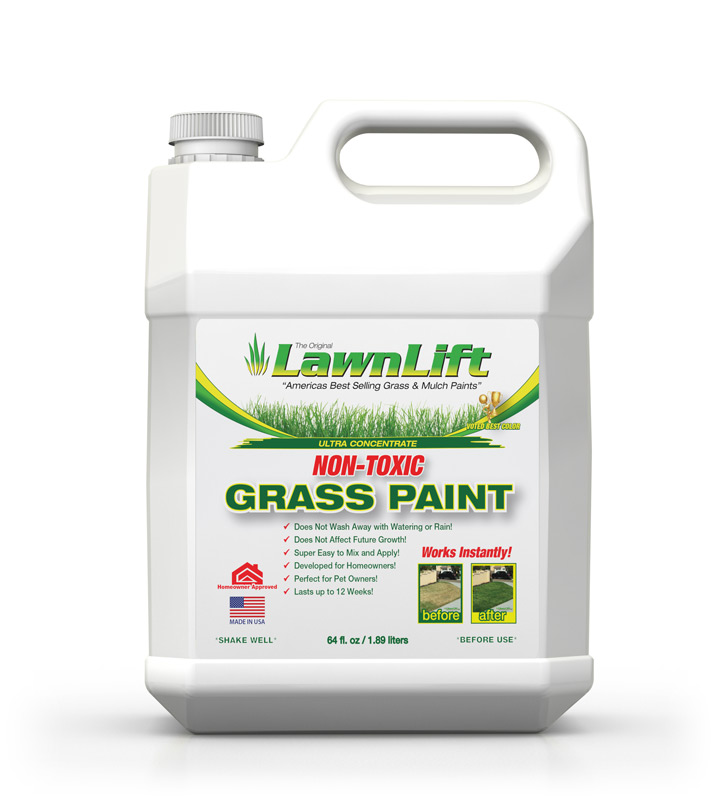 64 OZ. LawnLift Grass Paint concentrate. Covers up to 2000 sq. feet of