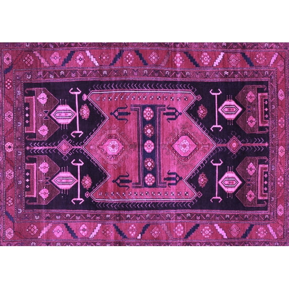 Ahgly Company Indoor Rectangle Persian Purple Traditional Area Rugs, 3' x 5'