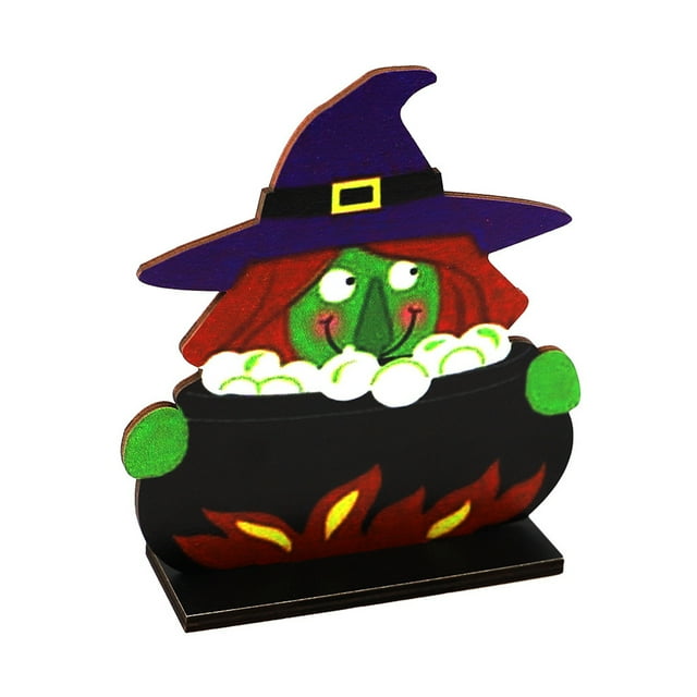 Toystoory Decoración de de madera, cartel decorativo de calabaza de Halloween, suministros para el hogar con soporte para jardín, recuerdo de Kits de decoración para fiestas Tipo 18