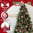 thumbnail image 3 of HUISZJ 30pcs Christmas Tree Candy Ornaments, Novelty 6 Styles Ball Decoration with Cane Candy, Plastic Hanging Ornament for New Year Party Decor, 3 of 9