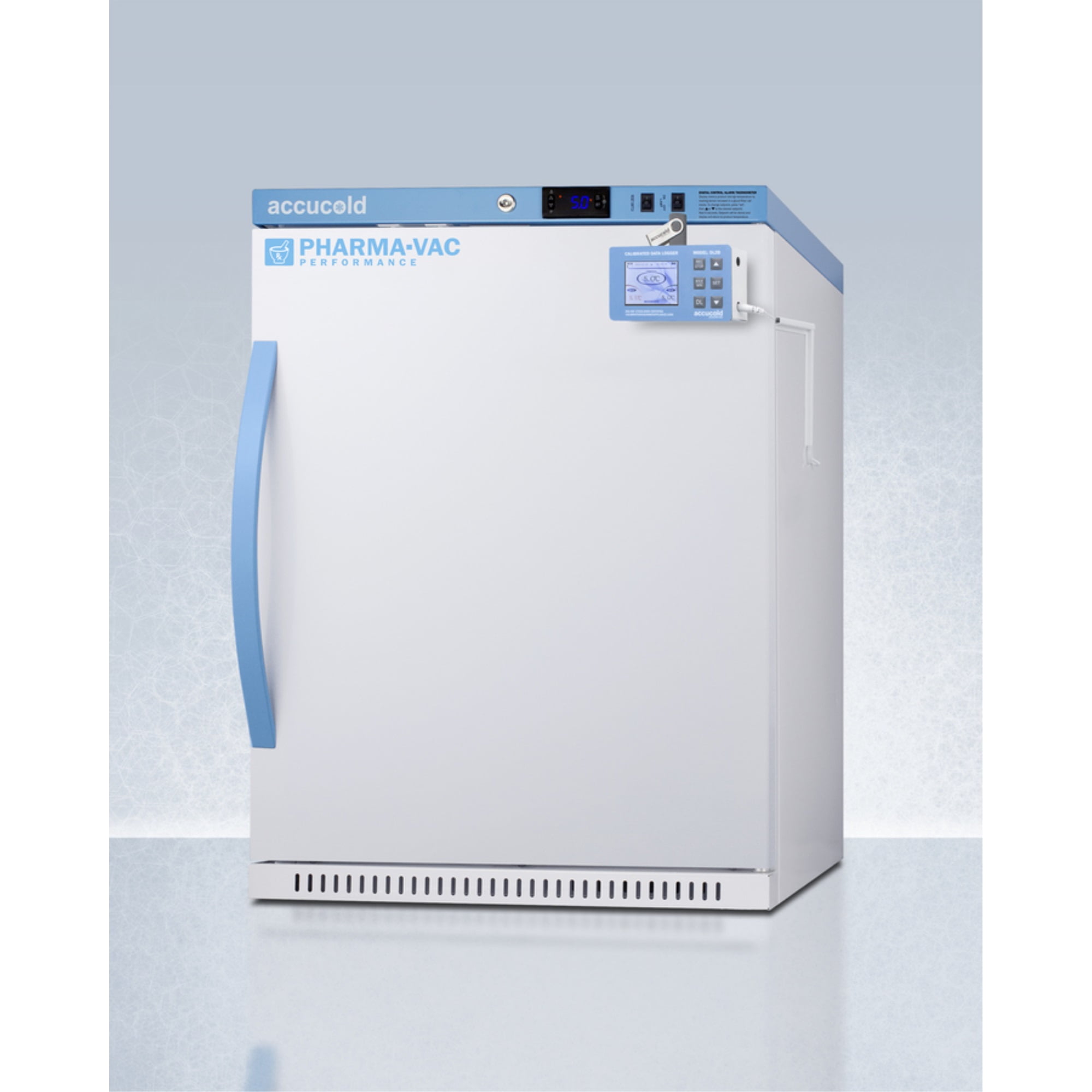 Accucold 6 Cu.Ft. Vaccine Refrigerator, ADA Height, with NIST Calibrated Data Logger