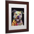 thumbnail image 2 of Trademark Fine Art "Beware of Pit Bulls" Canvas Art by Dean Russo, White Matte, Wood Frame, 2 of 4