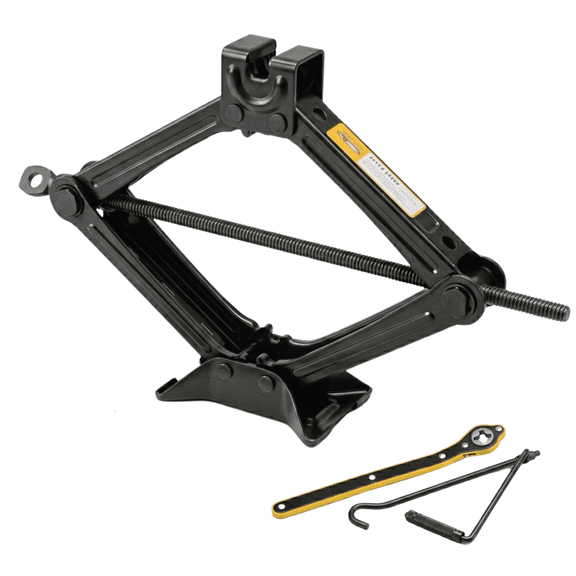 Scissor Car Jack 2 Ton (4409 lbs) Tire Changing Kit with Lug Wrench - Emergency Kit for Car, SUV, MPV