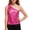 Hot Pink, variant on Dakiuu Girls Sparkling Clothes Metallic Bling Sequin off The Shoulder Sleeveless Tops Disco Hip-Hop One-Shoulder Jazz Dance Stage Performance Shirt Dancewear for Tween Youth