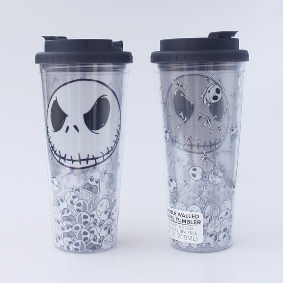 Disney The Nightmare Before Christmas Jack And Skulls Plastic Travel Tumbler